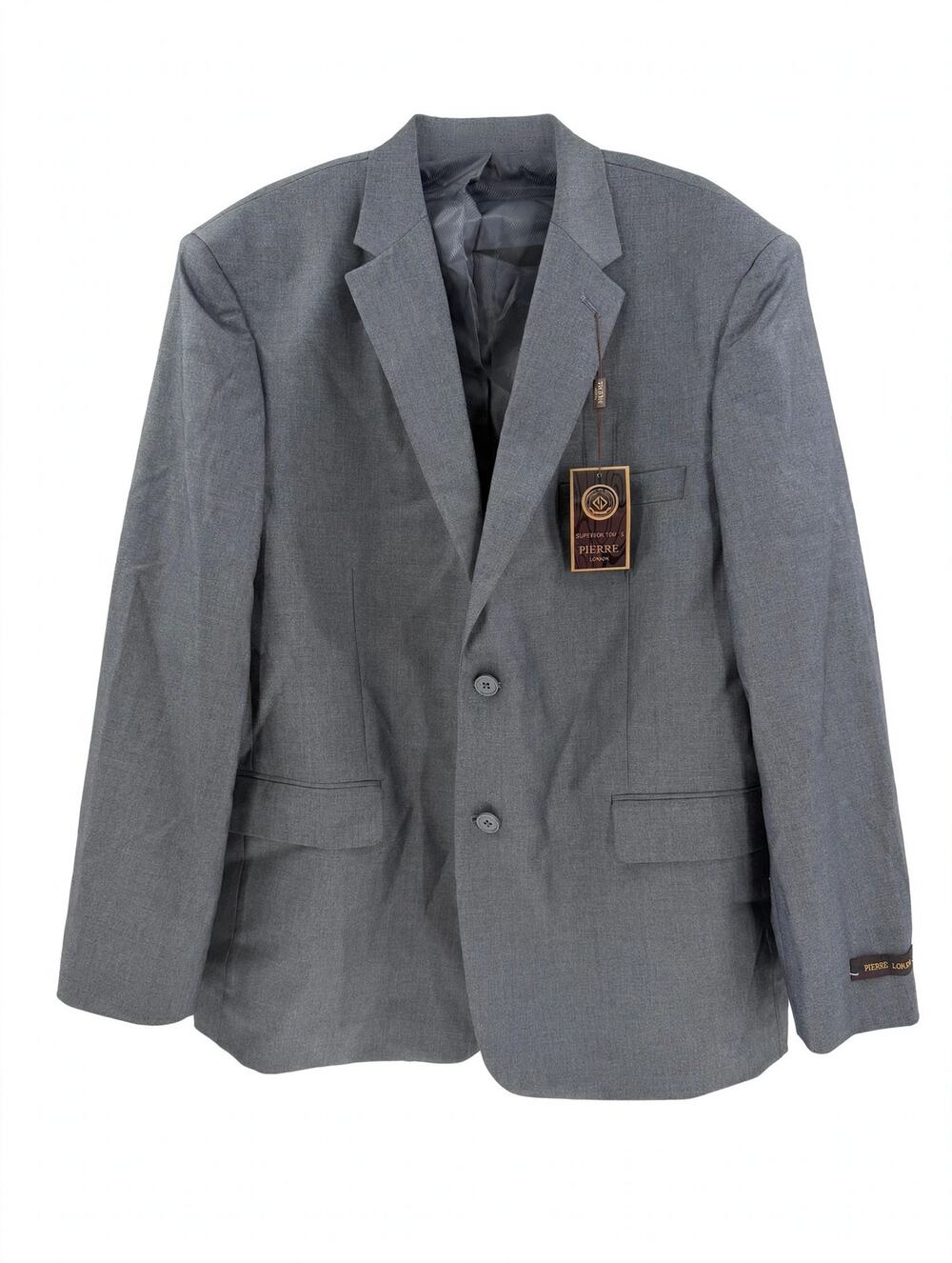 Pierre Loren Mens Blazer 46R Grey Superior 150s 2-Button Classic Fit NWT